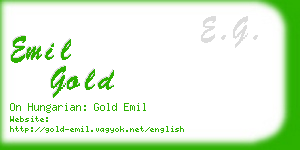 emil gold business card